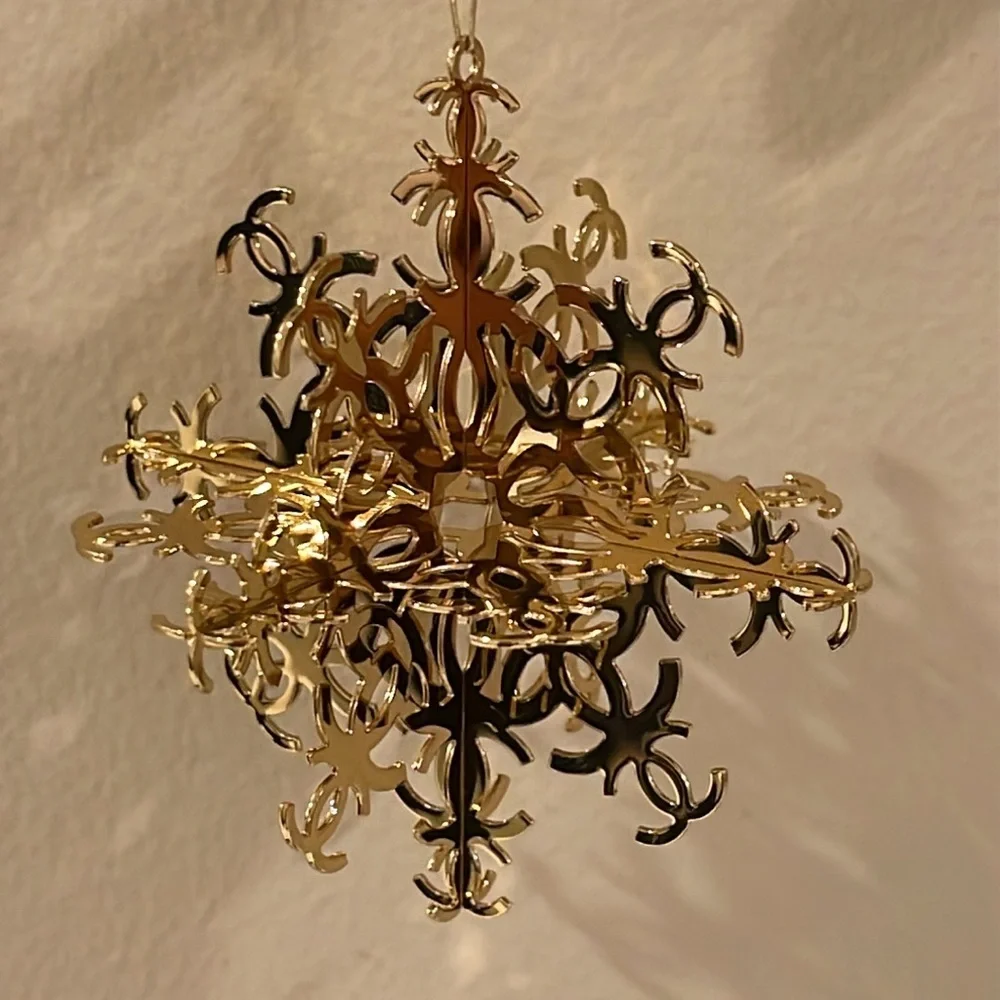 Chanel jumbo Gold snowflake Ornament